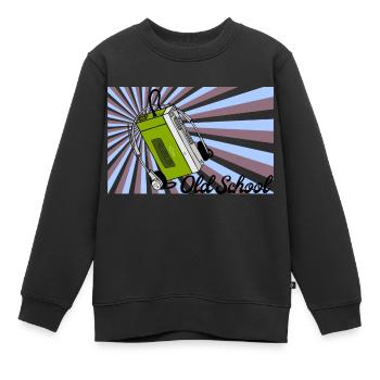 Walkman, old school, vintage, retro, nerd shirt - Kinder Premium Organic Sweatshirt - Schwarz - Vorne - AI Model Kid Female (0cm)