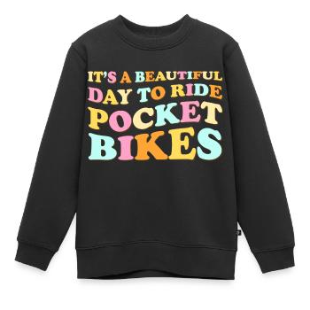 Piste de moto - Sweat Premium enfant bio - noir - Devant - AI Model Kid Female (0cm)