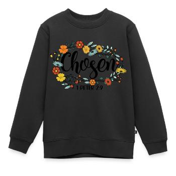 Église Religion Catholique Catholique Jésus-Christ - Sweat Premium enfant bio - noir - Devant - AI Model Kid Female (0cm)