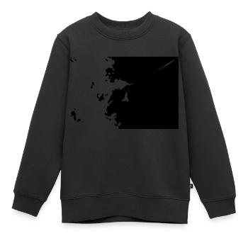 avion - Sweat Premium enfant bio - noir - Devant - AI Model Kid Female (0cm)