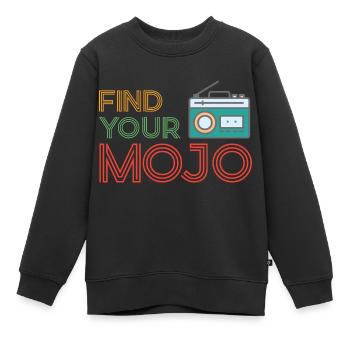 Finden Sie Ihre Mojo Colourful Violet Pink Retro Schriftart - Kinder Premium Organic Sweatshirt - Schwarz - Vorne - AI Model Kid Female (0cm)