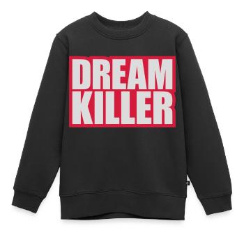 citation pessimiste tueur de rêves - Sweat Premium enfant bio - noir - Devant - AI Model Kid Female (0cm)