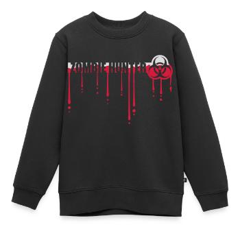 chasseur de zombies citation d’Halloween - Sweat Premium enfant bio - noir - Devant - AI Model Kid Female (0cm)