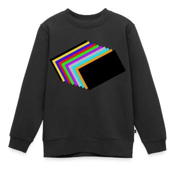 Blocs de couleur - Sweat Premium enfant bio - noir - Devant - AI Model Kid Female (0cm)