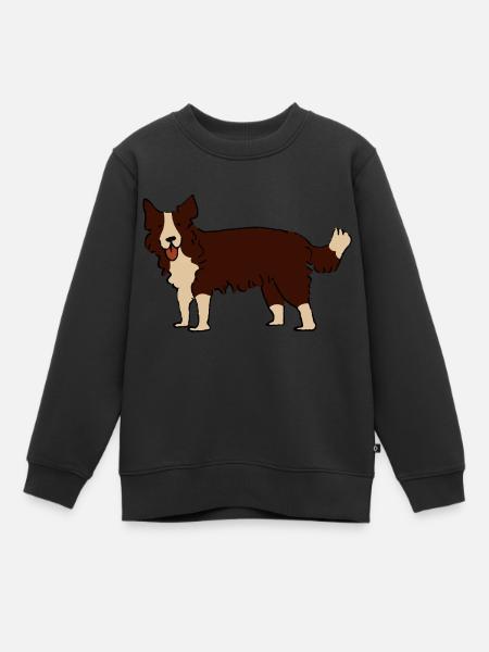 Border Collie - Sweat Premium enfant bio - noir