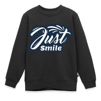 Juste sourire - Sweat Premium enfant bio - noir - Devant - AI Model Kid Female (0cm)