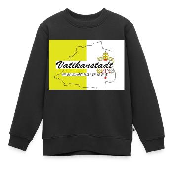 Vatikanstadt - Hauptstadt mit GPS & Flagge - Kinder Premium Organic Sweatshirt - Schwarz - Vorne - AI Model Kid Female (0cm)