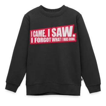 I came saw forget - Kinder Premium Organic Sweatshirt - Schwarz - Vorne - AI Model Kid Female (0cm)