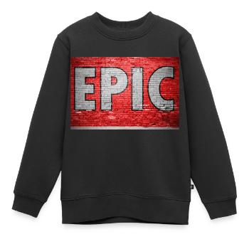 Graffiti épique sur un mur de briques - Sweat Premium enfant bio - noir - Devant - AI Model Kid Female (0cm)