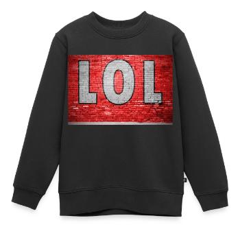 Lol Graffiti Mur de briques - Sweat Premium enfant bio - noir - Devant - AI Model Kid Female (0cm)