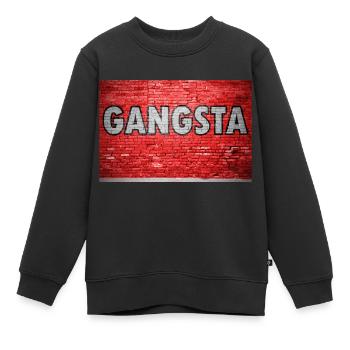 Graffiti de mur de briques de gangster - Sweat Premium enfant bio - noir - Devant - AI Model Kid Female (0cm)