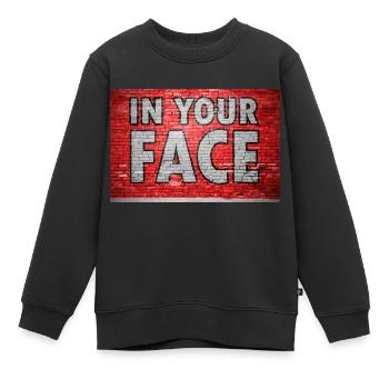 In Your Face Graffiti - Kinder Premium Organic Sweatshirt - Schwarz - Vorne - AI Model Kid Female (0cm)