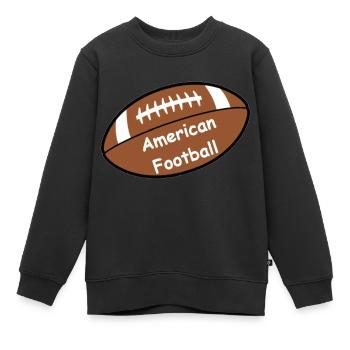 American Football - Kinder Premium Organic Sweatshirt - Schwarz - Vorne - AI Model Kid Female (0cm)