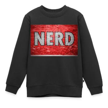 Graffiti de nerd sur un mur de briques - Sweat Premium enfant bio - noir - Devant - AI Model Kid Female (0cm)