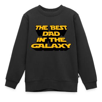 DER BESTE VATER IN DER GALAXIE - Kinder Premium Organic Sweatshirt - Schwarz - Vorne - AI Model Kid Female (0cm)