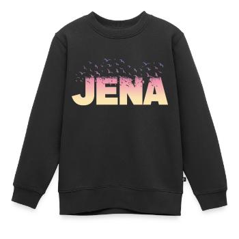 Jena Allemagne Ville Police Oiseaux Skyline - Sweat Premium enfant bio - noir - Devant - AI Model Kid Female (0cm)