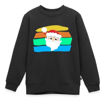 Weihnachtsmann - Kinder Premium Organic Sweatshirt - Schwarz - Vorne - AI Model Kid Female (0cm)