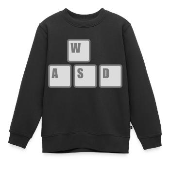 Computer WASD Tastatur Tasten - Kinder Premium Organic Sweatshirt - Schwarz - Vorne - AI Model Kid Female (0cm)