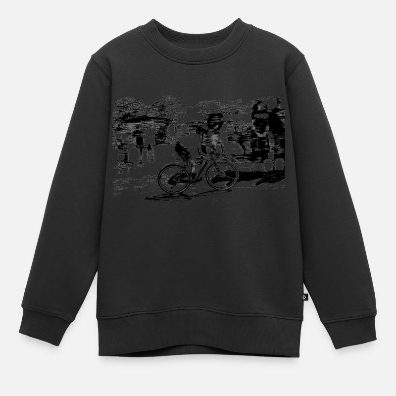 vtt mtb downhill - Sweat Premium enfant bio - noir