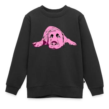 Labrador - Kids Premium Organic Sweatshirt - black - Front - AI Model Kid Female (0cm)