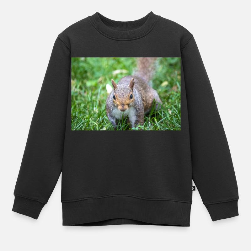 Écureuil gris Grauhörnchen Sciurus carolinensis - Sweat Premium enfant bio - noir