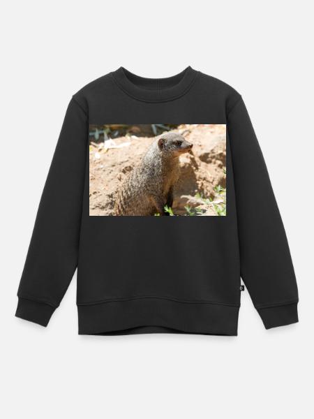 Erdmännchen (Suricata suricatta, Erdmännchen) - Kinder Premium Organic Sweatshirt - Schwarz
