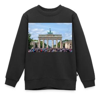 Brandenburger Tor - Kinder Premium Organic Sweatshirt - Schwarz - Vorne - AI Model Kid Female (0cm)