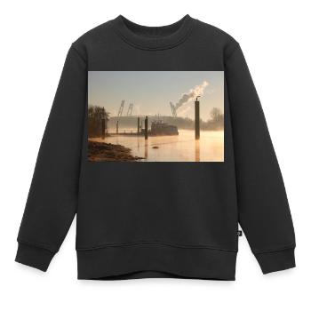 Weserstadion - Kinder Premium Organic Sweatshirt - Schwarz - Vorne - AI Model Kid Female (0cm)