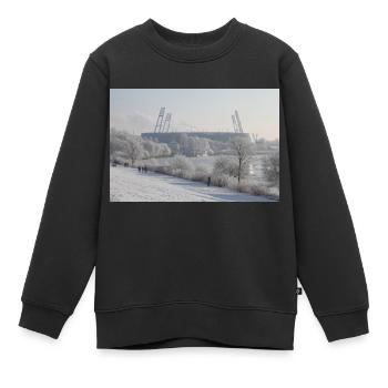 Weserstadion - Kinder Premium Organic Sweatshirt - Schwarz - Vorne - AI Model Kid Female (0cm)