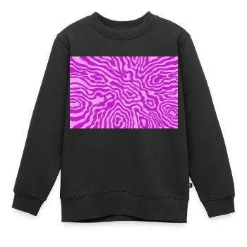 rosa Wellen - Kinder Premium Organic Sweatshirt - Schwarz - Vorne - AI Model Kid Female (0cm)