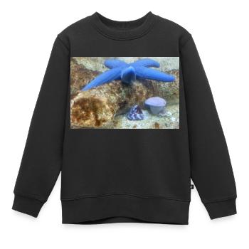 Étoile de mer bleue - Sweat Premium enfant bio - noir - Devant - AI Model Kid Female (0cm)