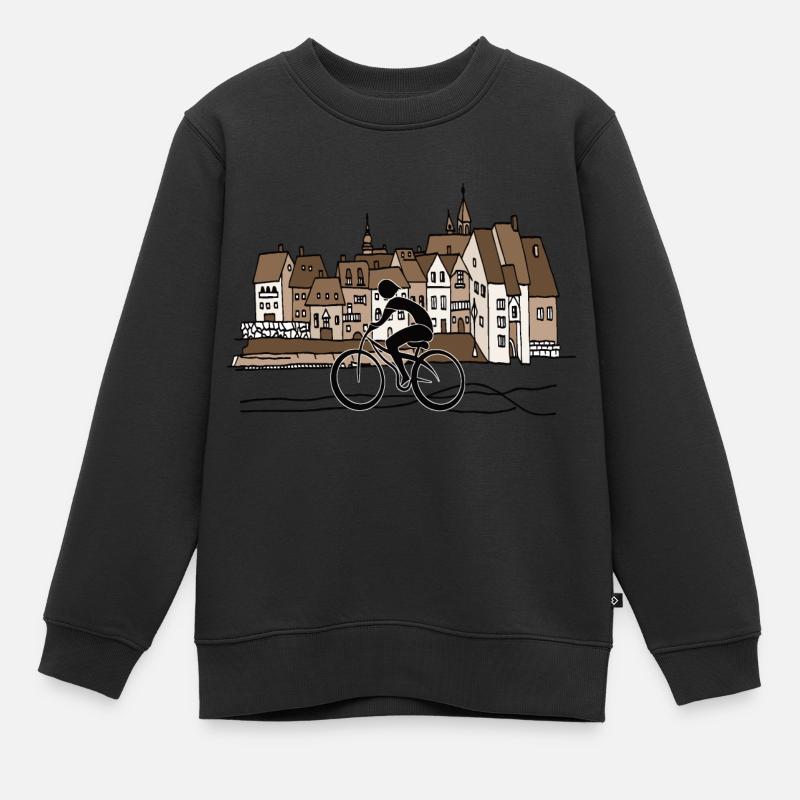 Radfahrer - Kinder Premium Organic Sweatshirt - Schwarz
