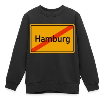 Hamburg Ortsausgang - Kinder Premium Organic Sweatshirt - Schwarz - Vorne - AI Model Kid Female (0cm)
