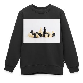 Chess pieces - Kids Premium Organic Sweatshirt - black - Front - AI Model Kid Female (0cm)