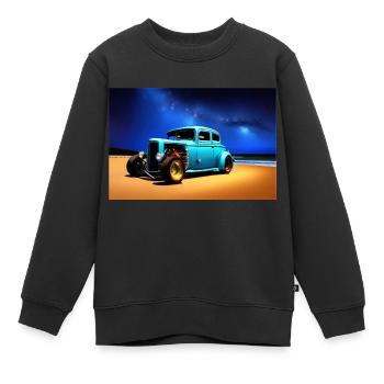 Hot Rod in der Nacht - Kinder Premium Organic Sweatshirt - Schwarz - Vorne - AI Model Kid Female (0cm)