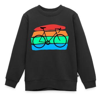 Bicyclette - Sweat Premium enfant bio - noir - Devant - AI Model Kid Female (0cm)