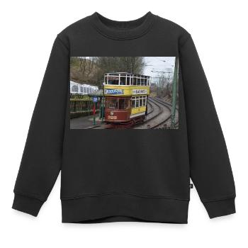Trams - Kids Premium Organic Sweatshirt - black - Front - AI Model Kid Female (0cm)