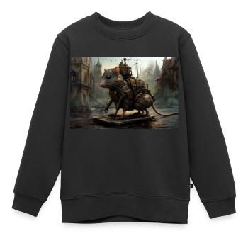 Ratte City 2 - Kinder Premium Organic Sweatshirt - Schwarz - Vorne - AI Model Kid Female (0cm)