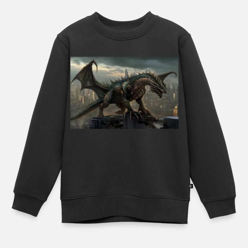 Dragon 3 - Sweat Premium enfant bio - noir