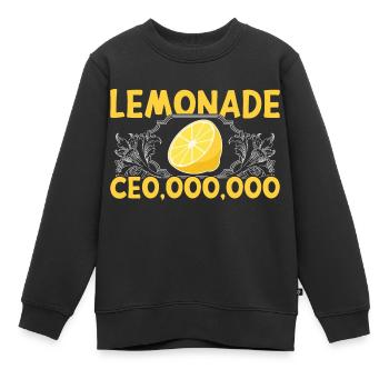 Lemonade Stand - Kids Premium Organic Sweatshirt - black - Front - AI Model Kid Female (0cm)