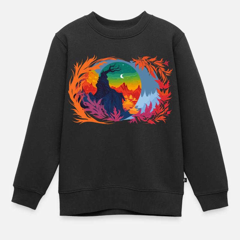 Nuit tombée - Sweat Premium enfant bio - noir