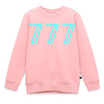 Angel Numbers |777|. - Kids Premium Organic Sweatshirt - rose - Front - AI Model Kid Female (0cm)