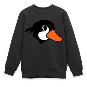 Comic Ente - Kinder Premium Organic Sweatshirt - Schwarz - Vorne - AI Model Kid Female (0cm)