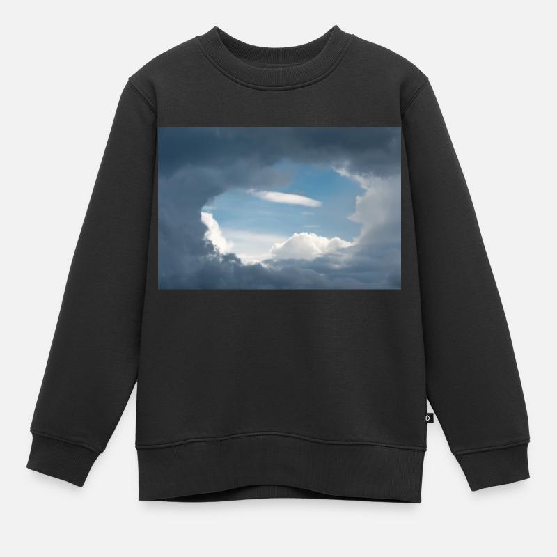Un trou de lumière dans le ciel couvert - Sweat Premium enfant bio - noir