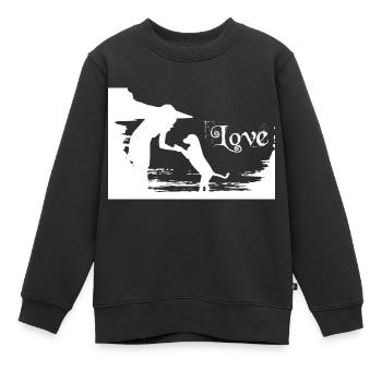 Dog Hund - Kinder Premium Organic Sweatshirt - Schwarz - Vorne - AI Model Kid Female (0cm)