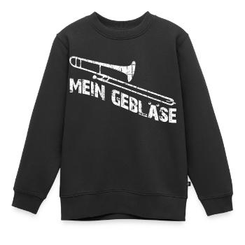 Posaune mein Instrument - Kinder Premium Organic Sweatshirt - Schwarz - Vorne - AI Model Kid Female (0cm)