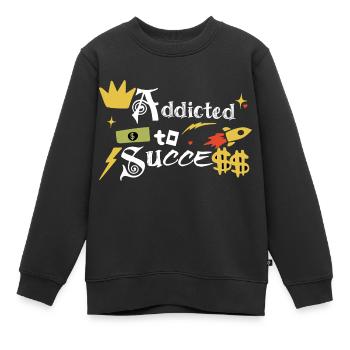Süchtig nach Erfolg - Kinder Premium Organic Sweatshirt - Schwarz - Vorne - AI Model Kid Female (0cm)