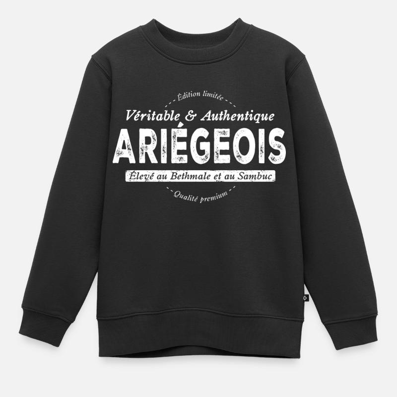 Ariégeois d'Ariége - Sweat Premium enfant bio - noir