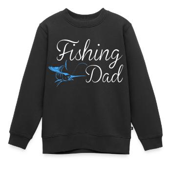 PAPA DE PÊCHE - Sweat Premium enfant bio - noir - Devant - AI Model Kid Female (0cm)