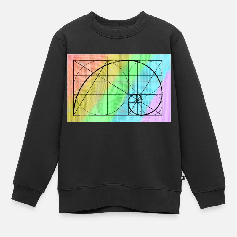 Goldener Schnitt - Kinder Premium Organic Sweatshirt - Schwarz